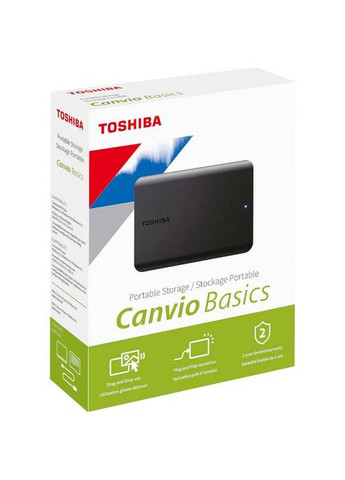 Зовнішній жорсткий диск Canvio Basics 2022 2 TB (HDTB520EK3AA) Toshiba (316427027)
