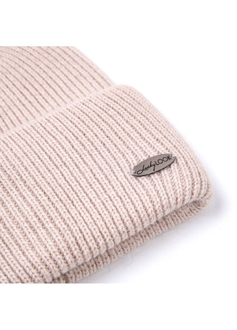 Шапка біні жіноча вовна бежева GEORGE LuckyLOOK 013-056 (367831480)