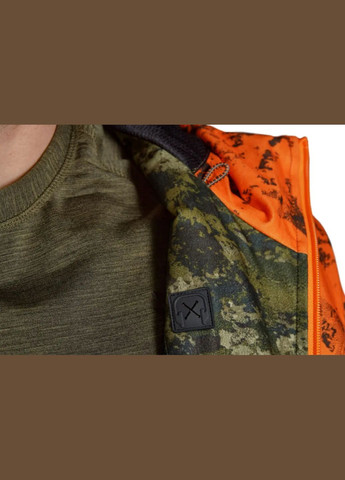 Комбинированная демисезонная куртка seeland vintage invis зеленый/оранжевый No Brand