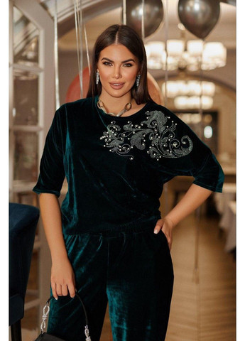 Костюм "з візерунком на одну сторону" ВДЖВ-995, Пляшковий, 56-58 No Brand (355469491)