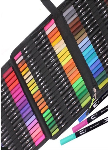 Набор двухсторонних акварельных маркеров Color pencil CD с сумкой для рисования (80шт.) No Brand (300373621)