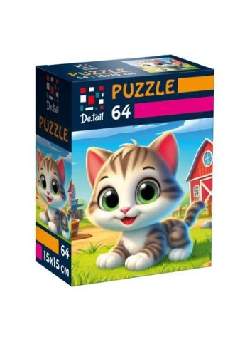 Пазлы "De.tail. Забавный котенок" 64 детали (TS01091996266805) Vladi toys (373406990)