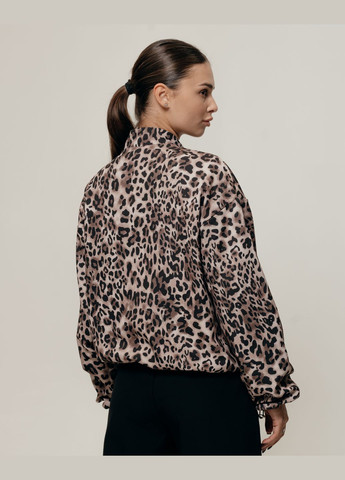 Костюм комплект леопардовый черный (бомбер, брюки, лонгслив) Raw (305196744)