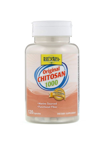 Хитозан Chitosan 250 мг в 1 капсуле, 120 капсул. Natural Balance (366074236)