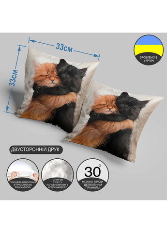 Подушка плюшевая смешная с приколом с Котом от 33×33 см, 3D принт / 1306333UA WONKEY (359448032)