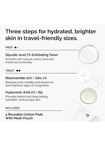 Набор по уходу с кожей лица Mini Icons Glycolic Skincare Set The Ordinary (370948911)