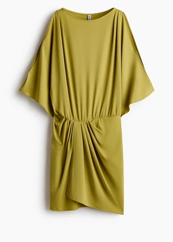 Оливкова сукня H&M однотонна