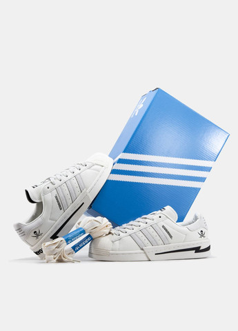 Кроссовки женские и мужские Adidas Superstar x Neighborhood white | Адидас Суперстар белые No Brand белые всесезоны (315155269)