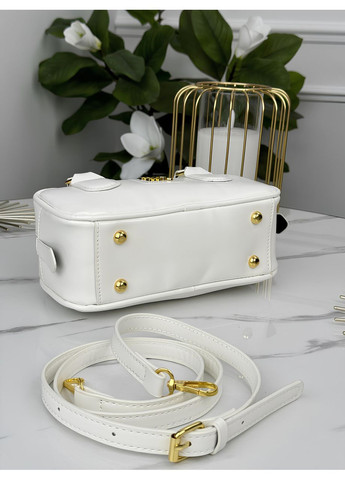 Сумка жіноча Arcadie Leather білий класичний крос боді No Brand (369935262)