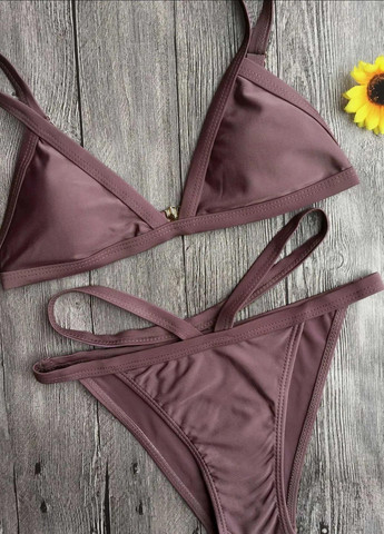 Коричневый летний раздельный купальник monika раздельный FS