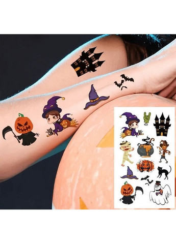 Набір дитячих тимчасових тату "Хелловін" kids-tatto-halloween-set-30 Fresh Tattoo (361969325)