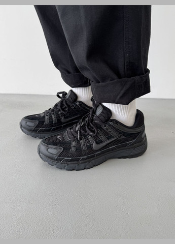 Чорні Осінні кросівки чоловічі і жіночі nike p-6000 black | найк п-6000 чорні No Brand