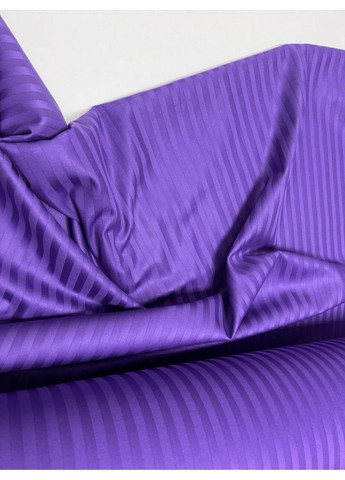 Постельное белье с резинкой ULTRA VIOLET, сатин страйп LUX Евро размер, наволочки 70/70 No Brand (364220531)