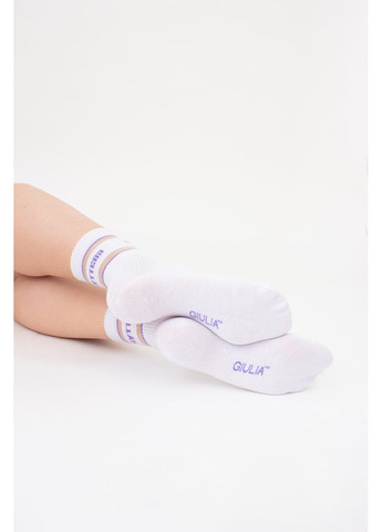 Білі шкарпетки жіночі Giulia написи (362577609)