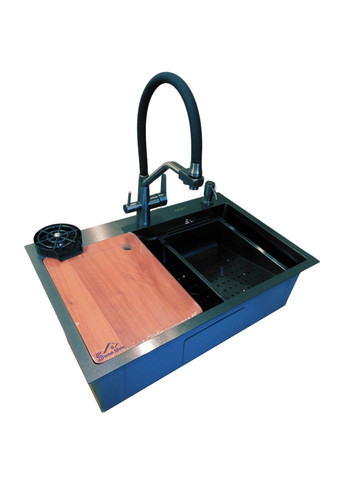 Кухонна мийка 4-в-1 (комплект) HM 7546 NANO BLACK Kraft (365654460)