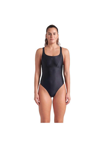 Чорний демісезонний купальник закритий для жінок solid swimsuit control pro bac чорний Arena