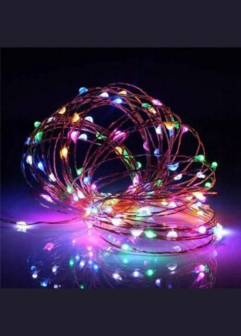 Гірлянда світлодіодна, новорічна "Роса", 100 LED, 10м, різнокольорова, прозорий провід Xatynka (269266225)