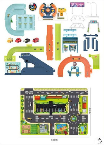 Дитячий двоповерховий ігровий паркінг T904А з кермом Fun Game (327796933)