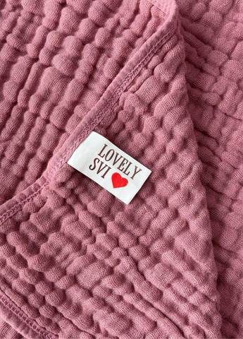 Набор полотенец детских органический хлопок (муслин) 6-слойный, 2 шт: 80 x 80 см 0 -2 лет Серый и Розовый Lovely Svi однотонный розовый