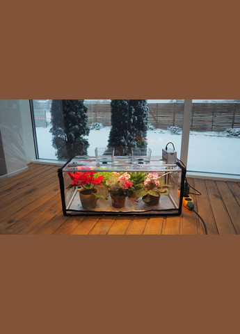 Пророщувач побутовий для насіння, мікрозелені та розсади GreenCap L з фітосвітлом та зволожувачем Metaplant (346535039)