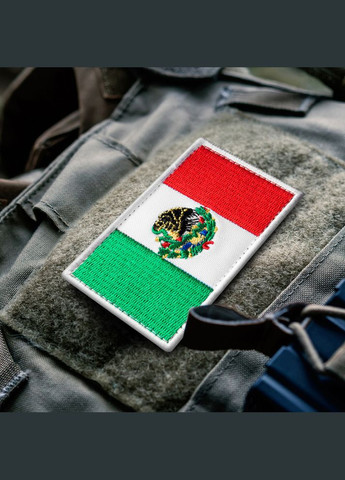 Набор шевронов 2 шт. нашивка с липучкой Флаг Мексики 5х8 см, вышитый патч IDEIA (275869424)