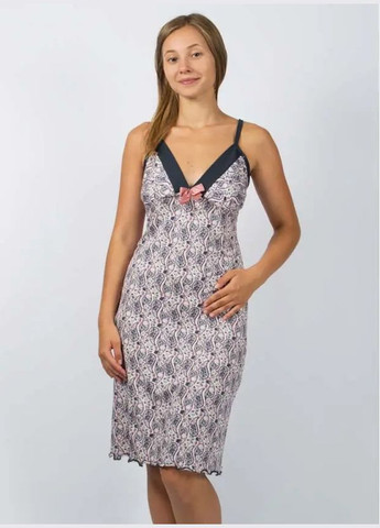Сірий літній жіноча нічна сорочка - 6223 s/m сарафан Lady Lingerie