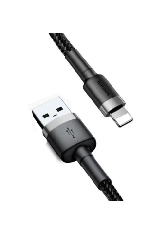 Кабель Cafule Cable USB For Lightning 2.4A 0.5m Gray+Black (CALKLFAG1) Baseus (298251474)