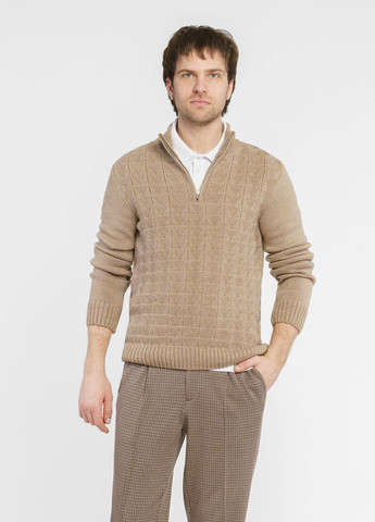 Бежевий літній светр чоловічий бежевий Arber Zipper-neck 7 N-AVT-90