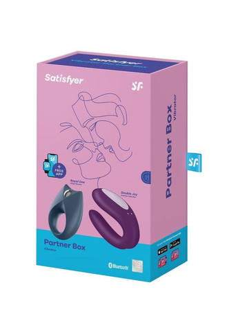 Набор Partner Box 2 (смарт-вибратор для пар Double Joy + виброкольцо Royal One) Satisfyer (335391517)