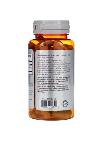 Стимулятор тестостерона Sports Tribulus 500 mg, 100 капсул Now (293479899)