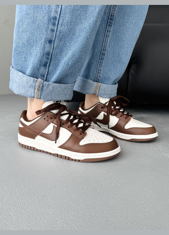 Кросівки жіночі і чоловічі Nike SB Dunk Wmns Brown Sail | Найк СБ Данк коричневі No Brand коричневі демісезони (341485842)