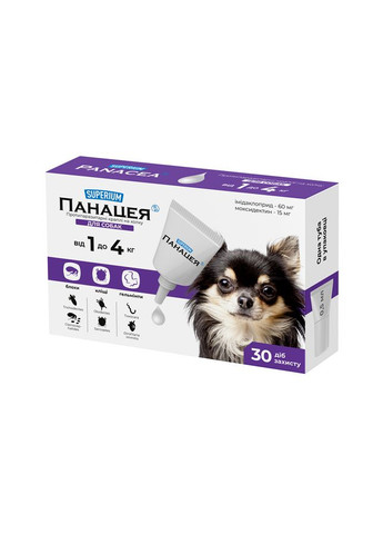 СУПЕРІУМ Панацея, протипаразитарні краплі на холку для собак, Superium (322002854)