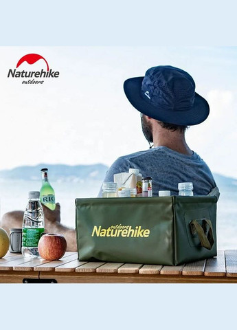 Складаний контейнер для води з ПВХ Square bucket 13л army green NH19SJ007 Naturehike (353503886)