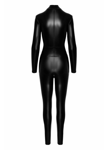 Комбинезон F319 Caged, 3XL, под латекс, длинный рукав, с доступом, кольцо на поясе - CherryLove Noir Handmade чёрный полиэстер, эластан