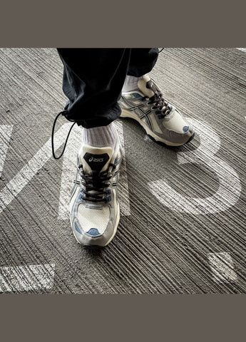 Бежеві всесезон кросівки чоловічі і жіночі asics gel venture 6 beige gray | асікс гель-вентуре 6 бежеві сірі No Brand