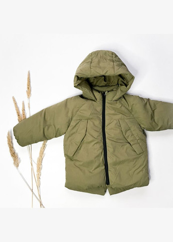 Оливкова (хакі) зимова куртка 98 см хакі артикул л349 Zara