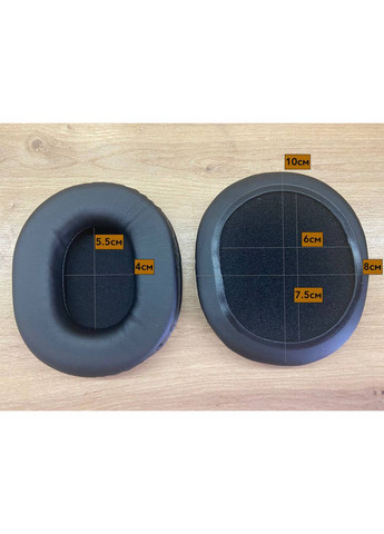 Амбушюры универсальные для наушников овальные 10х8 см black черные No Brand (368857779)