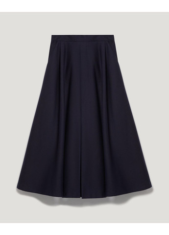 Темно-синяя миди-юбка из костюмной ткани темно-синяя JUL