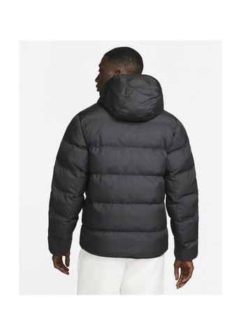 Черная мужской пуховик m nk sf wr pl-fld hd jkt black dr9605-010 Nike