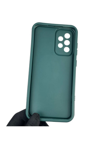 Чохол силіконовий Soft Touch з 3D принтом для Galaxy A52 5G (SM-A526) темно-зелений (Повний захист камери) Samsung (371652960)