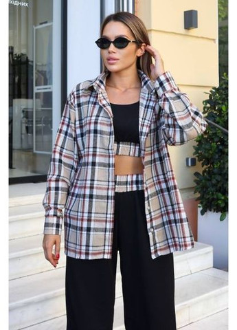 Женский костюм тройка, в клеточку, размер (арт. 773) No Brand (360511281)