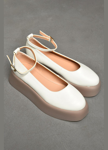 Let's Shop Туфли женские белого цвета лодочки белый з искусственная кожа, украина — демисезон (326739986)