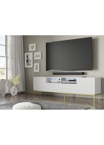 Тумба под телевизор Ravenna BCK 2D2S 200 белая Bim Furniture (291124578)
