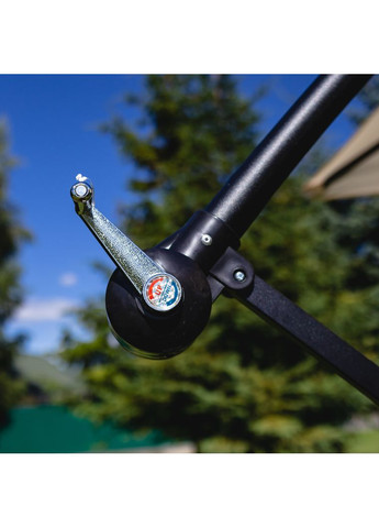 Комбинированный садовый зонт с боковым удлинителем белый LEOBRO (361443767)