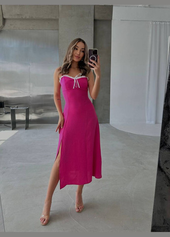 Рожева кежуал сукня N.Family однотонна