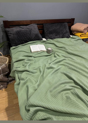 Покривало Косичка Євро 220х240 Бавовняне Фісташковий No Brand (316706115)