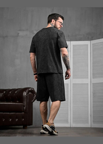 Мужской летний костюм Adidas шорты+футболка серый Freedom (332980444)