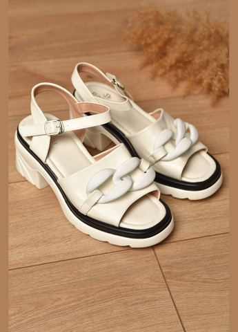 Босоніжки жіночі білого кольору Let's Shop (345569447)