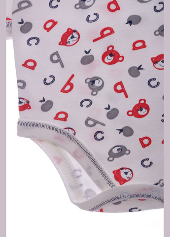 Боді з довгим рукавом АВС бавовна сірий 56 см (42035) BABYKROHA (297200589)