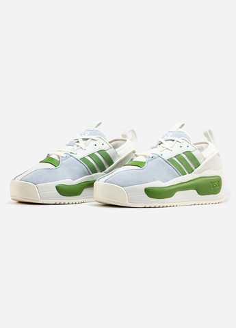 Білі Осінні кросівки чоловічі adidas y-3 rivalry white green blue | адідас у-3 рівару білі зелені сині No Brand